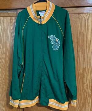 Retro Mitchell & Ness Oakland A’s Cooperstown Zip Jacket - 4XL